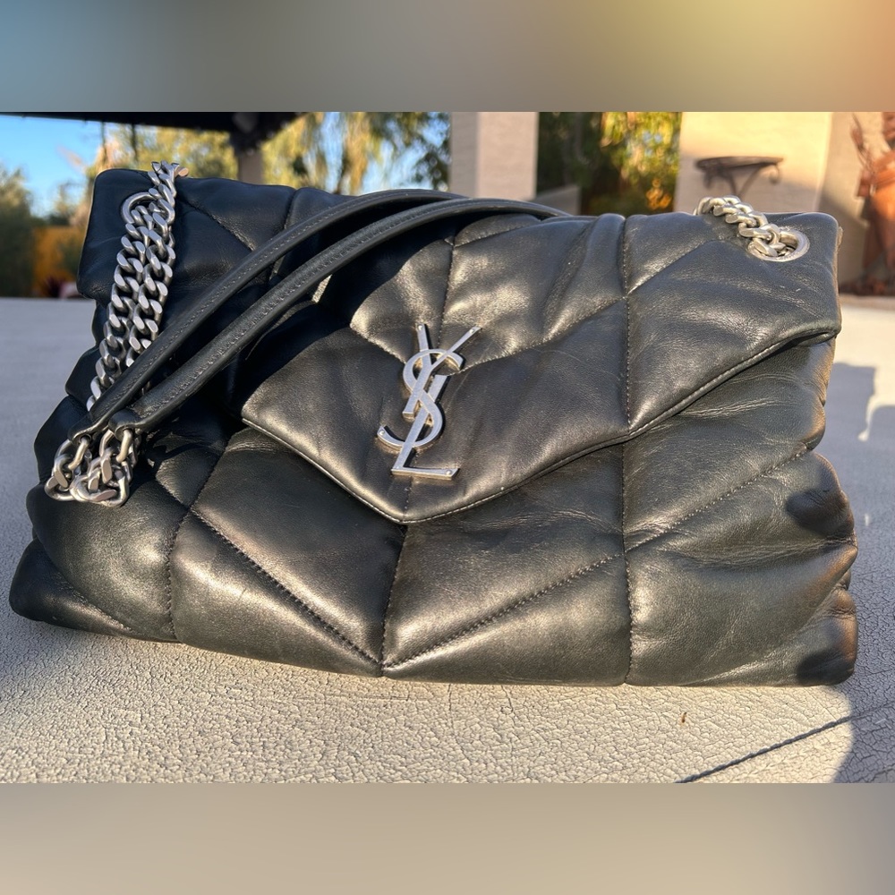 Saint Laurent Medium Leather Puffer Bag